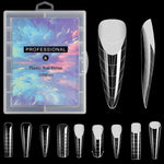 120 Pcs/Set Clear Dual Forms False Nails Full Cover Quick Building Gel Mold Tips Nail Extension Molds Upper Forms For Nails Tips