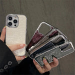 Luxury Glossy Crocodile Pattern Case For iPhone 16 15 14 13 12 11 Pro Max Plus Plating Cool Armor Shockproof Bright Color Cover