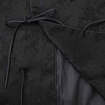 Fashionable Chinese Style Jacquard Shirt Jacket Women's Top Round Neck Long Sleeve Lace-up Buckle Vintage Loose Blouse Coat