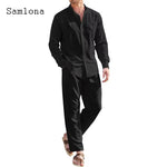 Plus Size Mens Casual Cotton Two Piece Sets 2025 Europe Style Vintage Basic Tops and Solid Pants Suit Male Beach Tracksuits Set