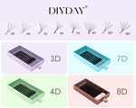 DIYDAY W Shape Eyelash Extension 3d 4d 5d 6d 7d 8d W-Shaped Eyelashes Premade Fans Individual BASF Mink Faux Lashes