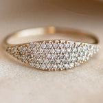 Sparkling Cubic Zirconia Gold Color Ring Women Temperament Elegant Wedding Engagement Accessories Fashion 2025 Jewelry