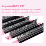 DIYDAY U-shaped YY Eyelash Extension Premium PBT Double Layer U Sahpe YY Lashes Ultra Soft Featherlight False Mink Eyelashes