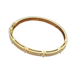 ENSHIR Four Leaf Flower Inlaid Zircon Bracelet For Women Girls Delicate Elegant Jewelry Wedding Party Wholesale