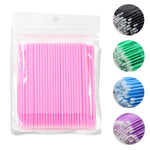 Crystal Disposable Eyelash Brushes Swab Microbrushes Eyelash Extension Tools Individual Eyelashes Removing Tools Applicators