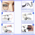 1 Pair Magnetic Eyelashes Set Reusable Easy to use Eyelash Extension Tools Natural Curler False Eyelashes With Magnetic Tweezers