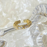 Fashion Letter X Cross Open Ring for Women Girls Clear Geometric Zircon Engagement Rings Wedding Party Jewelry