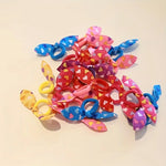 100pcs/set Girls Cute Rabbit Ears Hair Ties Stretch Rubber Bands Hair Ropes Ponytail Holders Hair Accessories Children's Gift