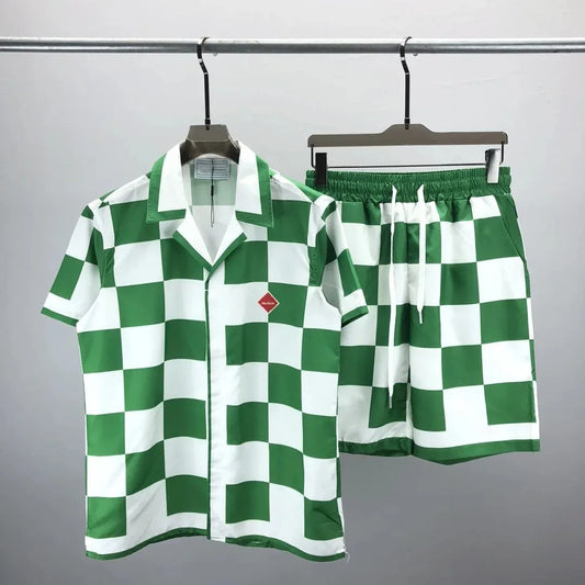 Summer Casual 3D Print Men's Short Sleeve Hawaiian Shirt Shorts Set Versatile Fashionable Clothing For Men And Women