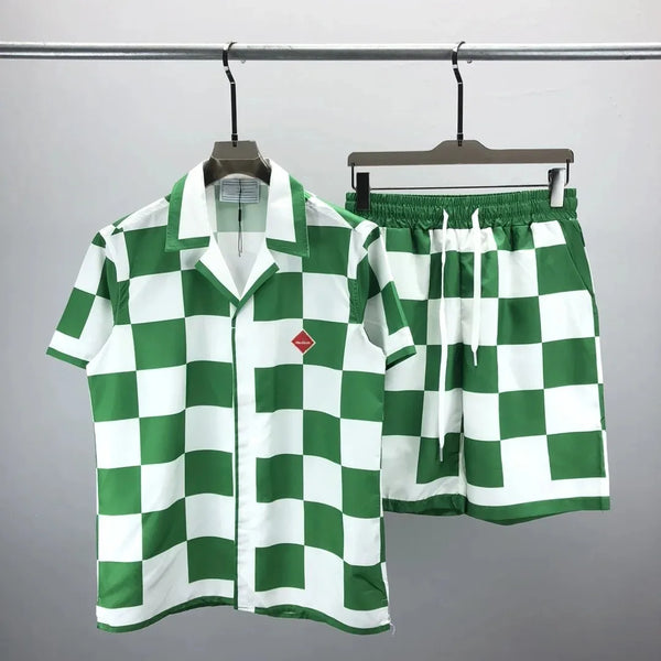 Summer Casual 3D Print Men's Short Sleeve Hawaiian Shirt Shorts Set Versatile Fashionable Clothing For Men And Women