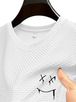 Summer men's comfortable, breathable, sporty round-neck short-sleeved top and ice silk quick-drying men's T-shirt