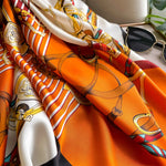 New 180*90cm fashion Silk Scarf Scarftop Headwraps Women Vintage Four Seasons Hair Scarve Hijab Foulard Bandana Femme Headscarf