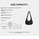 Korean Style New Women's Cloud Pattern Tote Bag Large Capacity Versatile Bubble Bag Foldable Crossbody For Daily Commute