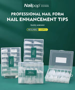 Nailpop Dual System Nails Forms Acrylic Extension False Nail Tips Top Forms for Nails Gel Building Mold Art Tools 120Pcs/Box