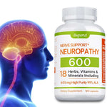 Neuropathy Support Supplement 600mg - Supports The Nervous System, Relieves Stress, Promotes Brain Function, and Boosts Energy