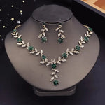 3 Pcs Sweet Jewelry Set Exquisite Rhinestone Pendant Banquet Party Women Fashion Romantic Crystal Necklace Earring Accessory Set