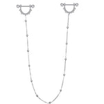 Fashion Long Chain U Heart Shaped Nipple Ring Sexy Women Body Jewelry 1 Pair Tease Europe and America Woman Nipple Piercing