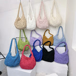 2025 Niche Design Pleated Cloud Bag For Women Large Capacity Shoulder Crossbody Bag Nylon Tote Bag Ladies Handbags