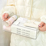 Acrylic Storage Box Desktop Cosmetics Transparent Plastic Box Dormitory Household Facial Mask Skin Box Refrigerator Storage Box