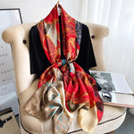 Spring Scarf Women's Luxury Design Scarf Silk Smooth Scarf Soft Muslim Headband Shawl Beach 85x180cm