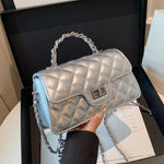 Women's Small Crossbody Bag Single Shoulder Handbag with Chain Strap - Mini Purse for Casual Daily Evening Use