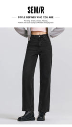 Semir Jeans Women Vintage Long Trousers 2025 New Spring Wide-leg Trousers Comfortable Soft Versatile Trousers