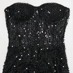 Long Dresses With Sleeves Strapless Sequin Womens Dresses See-through Elegant Party Evening Dress Birthday Prom Maxi Dress XSY22