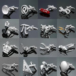 All new models Copper material fashion brand men's French shirt cufflinks small tool mathematical symbol modeling cufflinks