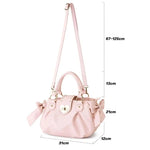 Harajuku Bow Pink Hand Bag Purse Women Japanese Style Soft Casual Crossbody Bag Ladies Sweet Cute Large Capacity Shoulder Bags