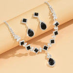 3-piece Women's Claw Chain Series Geometric Droplet Earrings Necklace Set Wedding Banquet Party Holiday Gift 8056