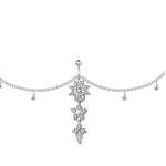 Sexy Dangle Rhinestone Piercing Navel Chain Belly Button Ring with Waist Chain Women Navel Piercing Body Jewelry