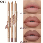 3pcs Lip Liner Set,-Long-Lasting Matte Velvet Waterproof Perfect Gift for Women