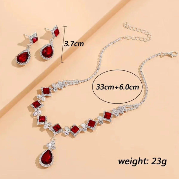 3-piece Women's Claw Chain Series Geometric Droplet Earrings Necklace Set Wedding Banquet Party Holiday Gift 8056