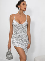 Sexy Irregular Womens Dresses Halter Club Elegant Party Short Summer Dress Woman Clothing Bodycon Evening Prom Dress Vestido X98