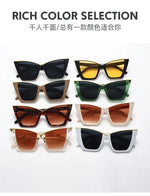 INS Vintage Cat Eye Sunglasses Women Square Small Frame Sun Glasses Female Brand Designer Retro Shades Fashion Oculos De Sol