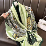 180X90CM Luxury Brand Fashion Summer Women Soft Silk Scarves Female Shawl Foulard Ladies Muffler Beach Wrap Bandanna Pareo beach