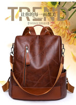 College Women Backpack Designer Soft Leather Vintage Packbag Female Travel Back Pack School Bags for Teenage Girls Shoulder Bag