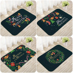 Christmas Carpet Cartoon Gingerbread Man Crystal Velvet Kitchen Floor Mat Non-slip Door Mat Entry Door Mat new year Home Decor