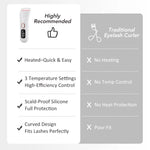 Electric Eyelash Curler Digital Display Heated Temperature Control Long-Lasting Curl Rechargeable Portable Lash Curling Wand