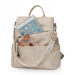 High Quality Pu Leather Backpack Women Ladies Shoulder Bag Designer Fashion Daypack Large Capacity School Bag for Girls