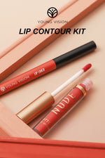 YOUNG VISION 2-color matte long-lasting color lip liner set waterproof anti-sweat non-stick cup lip gloss rotatable lip liner