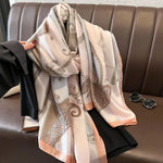 180*90cm fashion Luxury Brand Scarf Women Shawl  Wrap Spring muffler Hijab Bufanda Foulard Female Bandana Beach Stoles 2022 Silk