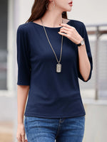 Women's solid color blouse