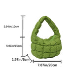 Fashion Quilted Shoulder Bags for Women Handbag Mini Cloud Pleated Bags Puffer Dumpling Bag Luxury Tote