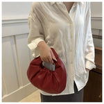 Casual PU Leather Shoulder Bags Large Capacity Solid Color Totes Lightweight Underarm Bags for Women Girls