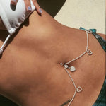 Stonefans Women Sexy Rhinestone Heart Belly Button Waist Chain Fashion Love Pendant Navel Piercing Chain Ring Body Jewelry Party