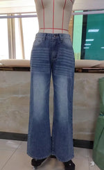 Fashion Women Wide Leg Denim Pants Casual Vintage Bow Print Loose Jeans Trousers for Work Office Y2K Vintage Streetwear