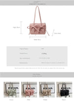 2025 New Korean Bow Nylon Shoulder Bag Fashionable and Sweet Design Tote Bag Folded Large Capacity Commuter Women's Handbag