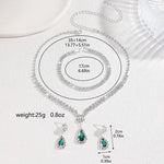 4 PCS Girls Necklace Earrings Bracelet Set Wedding Party Jewelry Set Versatile Jewelry For Daily Wear And Outdoor Shopping