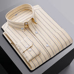 New in shirt ovresize long-sleeve 100%cotton shirts for men slim fit formal plain shirt plaid casual tops designer black clothes